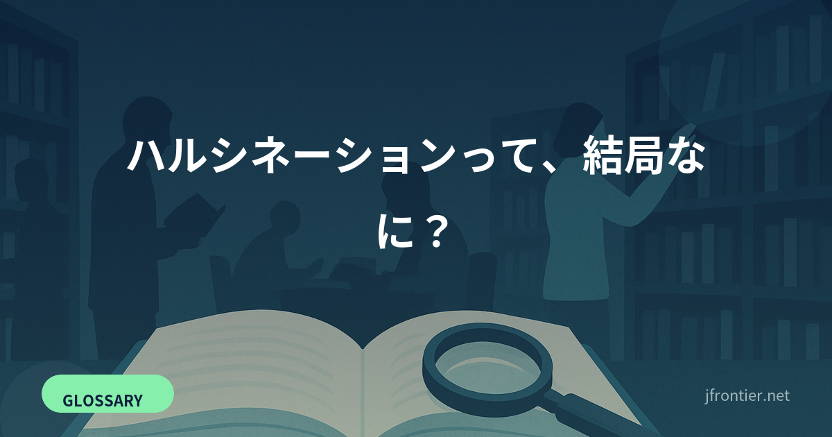 ハルシネーションって、結局なに？ — AIがそれっぽい嘘をつく仕組みをたとえ話で